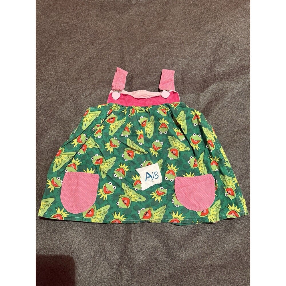 Muppet Baby Girl Dress 3 Months Green Infant Kermit The Frog